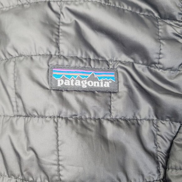 Patagonia Women's Black Nano Puff Sleeveless Mock Neck Padded Puffer Vest Sz M - Picture 5 of 8